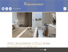 Tablet Screenshot of hotelbiancamanorimini.com